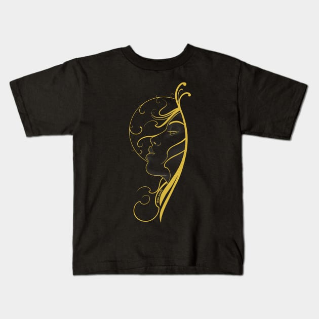 Gold Kids T-Shirt by Jocoric